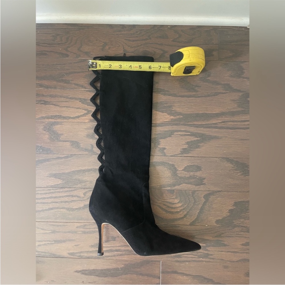 Manolo Blahnik Black Suede Knee High
Stiletto Boots Size EU 38 US 8 - Picture 14 of 16